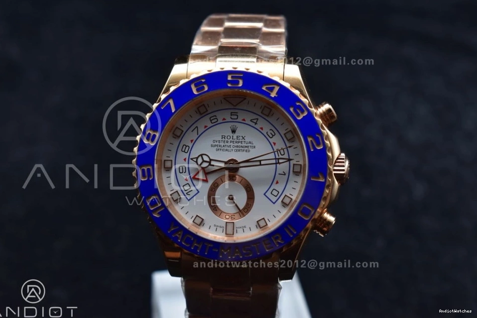 116685 YachtMaster RG on Edition Bracelet 1:1 II A Blue RG 1223 GMF Best TopPick Ceramic 1031